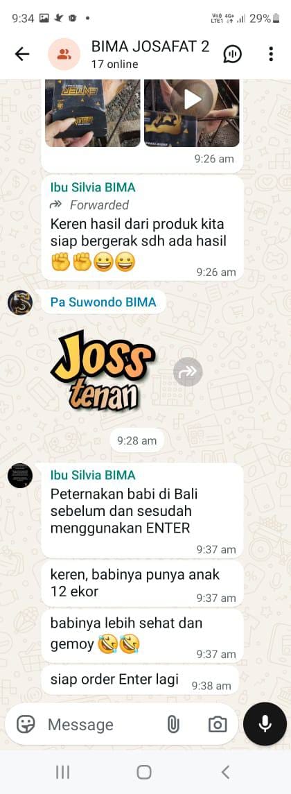 Testimoni chat pengguna ENTER 4